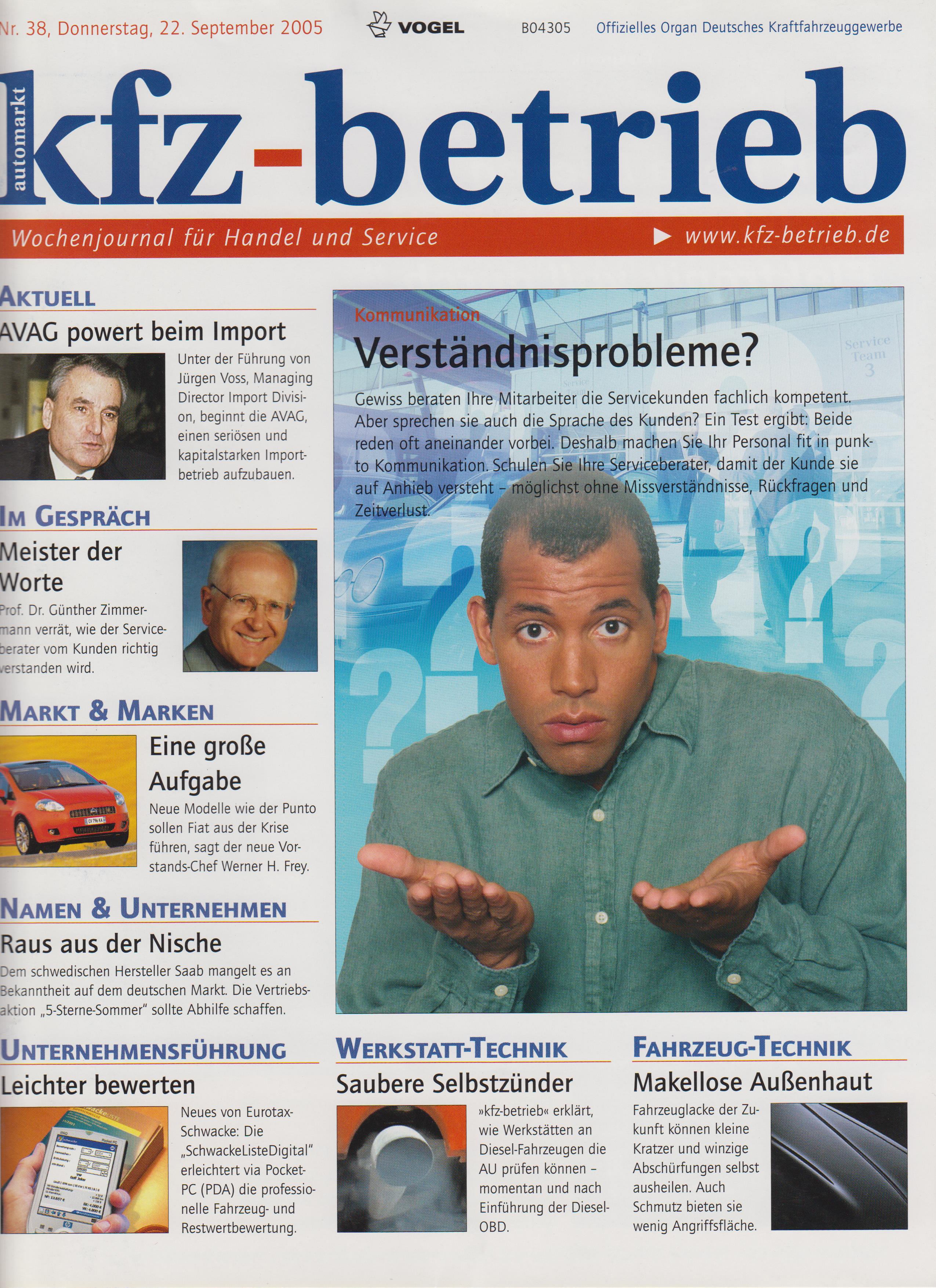 Fachzeitschrift KFZ Betrieb 09 2005