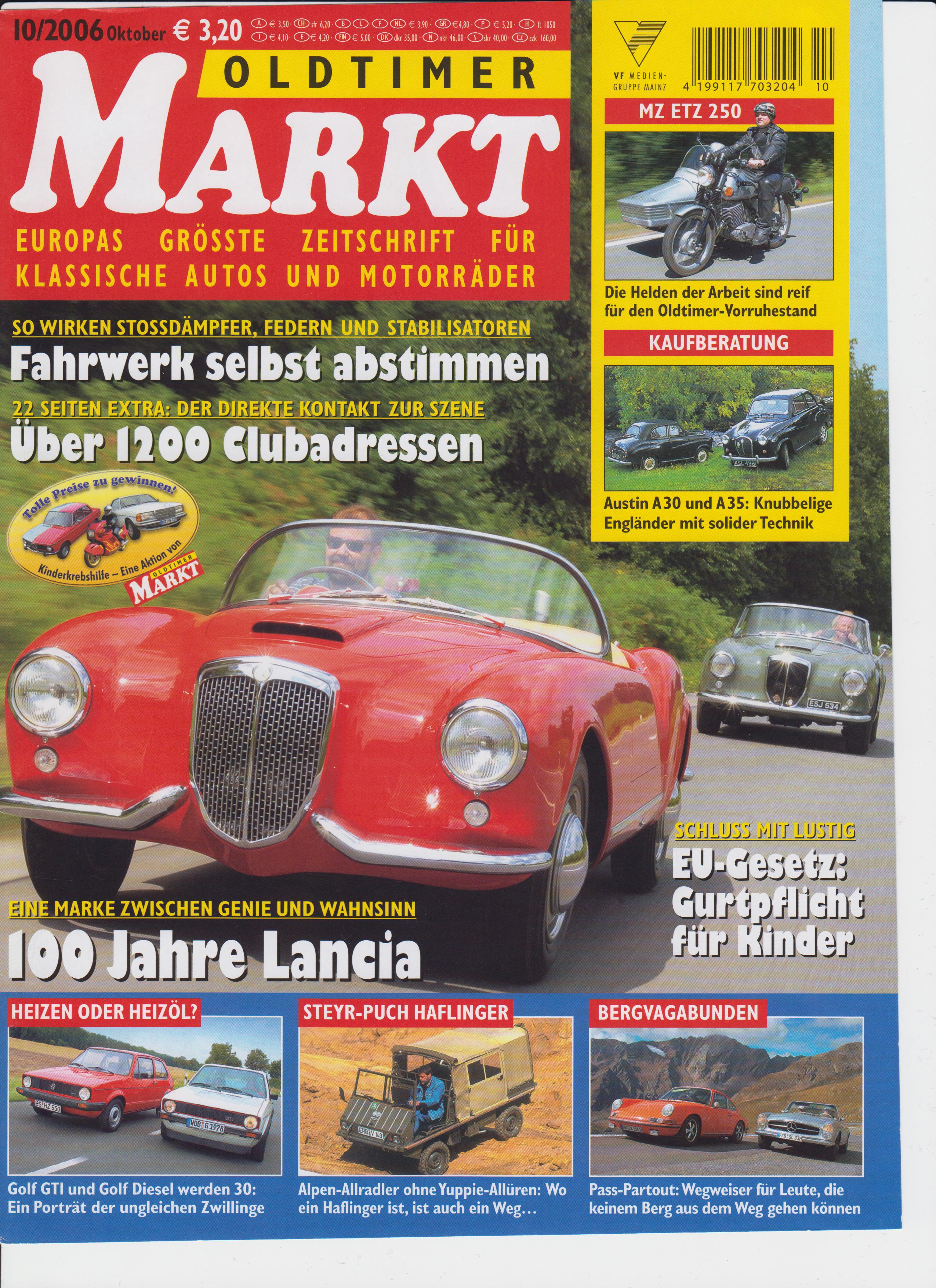 Fachzeitschrift Oldtimer Markt 10 2006