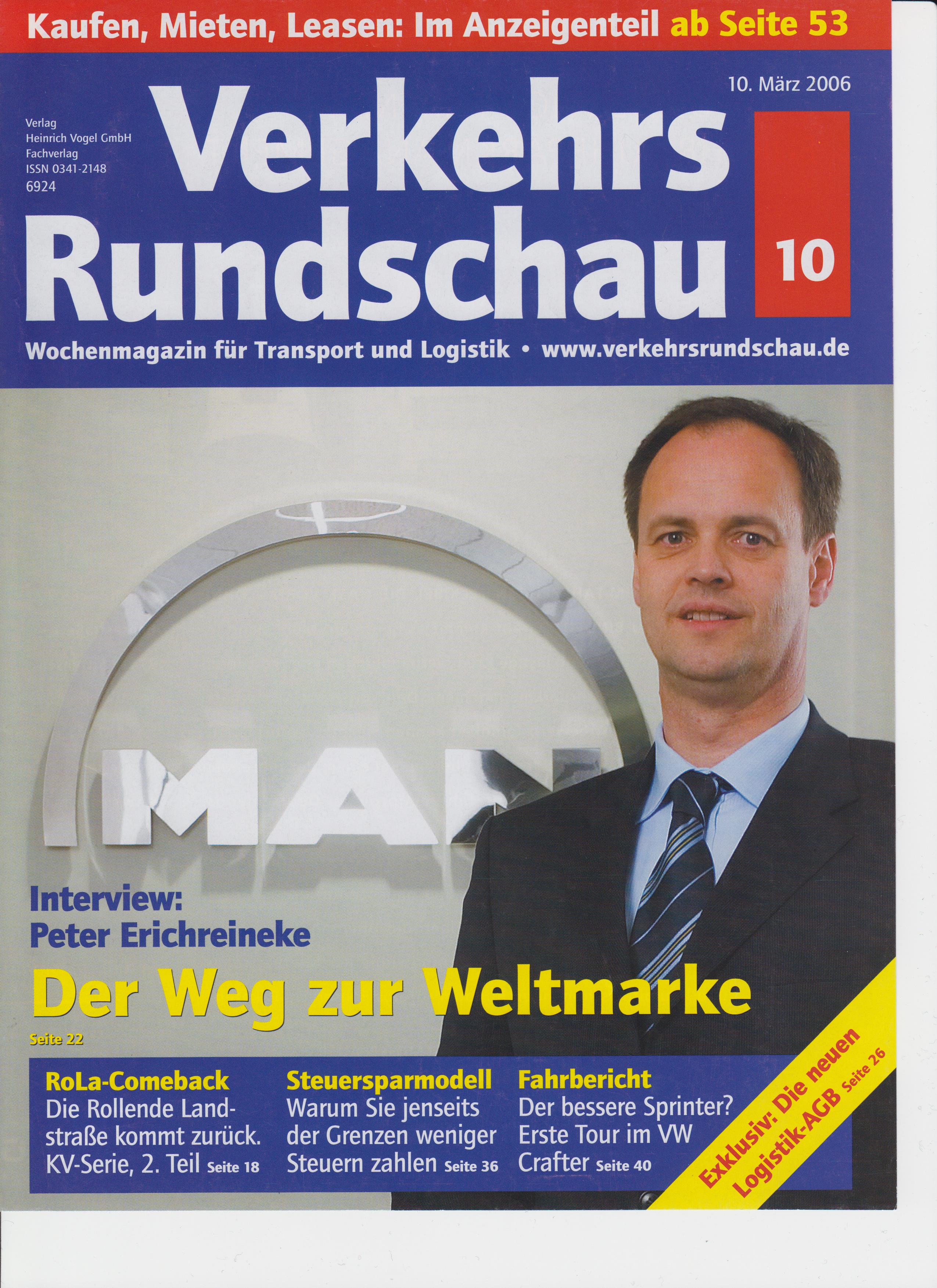 Fachzeitschrift Verkehrsrundschau 3 2006
