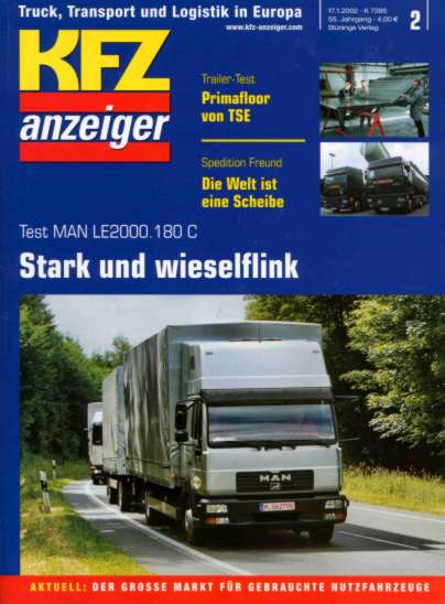 Fachzeitschrift KFZ Anzeiger 01 2002
