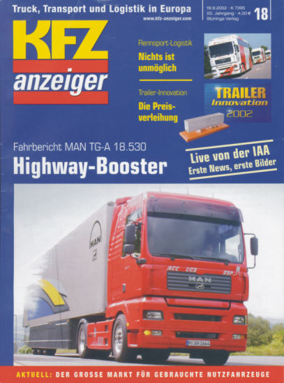 Fachzeitschrift Kfz-Anzeiger 9 2002