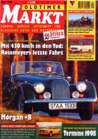Revista comercial mercado de coches clásicos enero 98