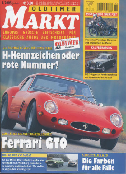 Fachzeitschrift Oldtimer Markt 1 2003