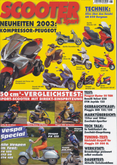 Specialist magazine Scooter Sport 11 2002